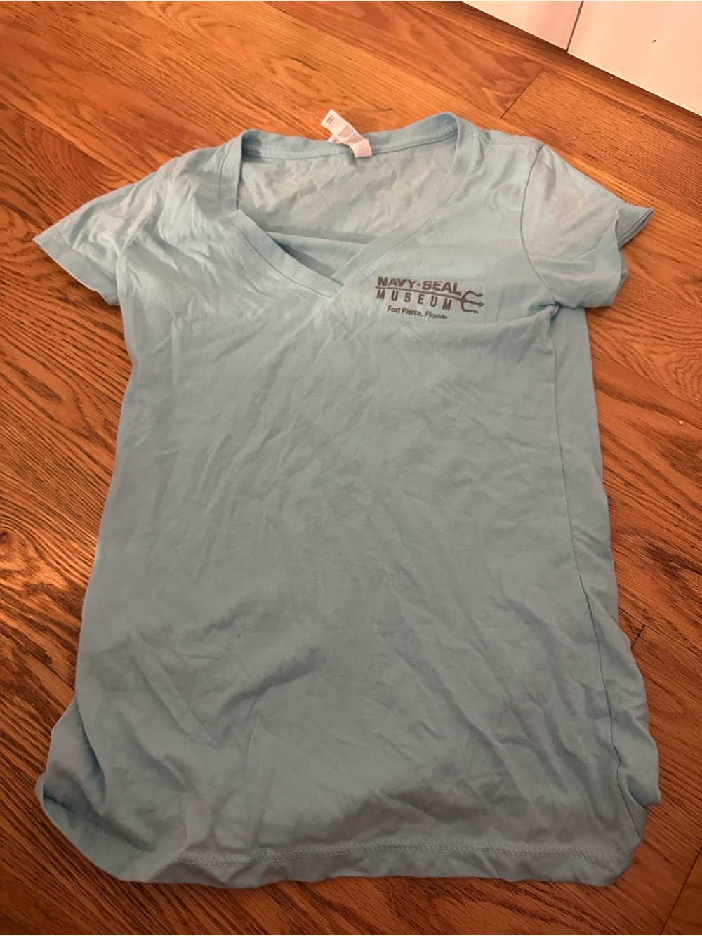 Navy SEAL Museum Light Blue V-Neck Tee